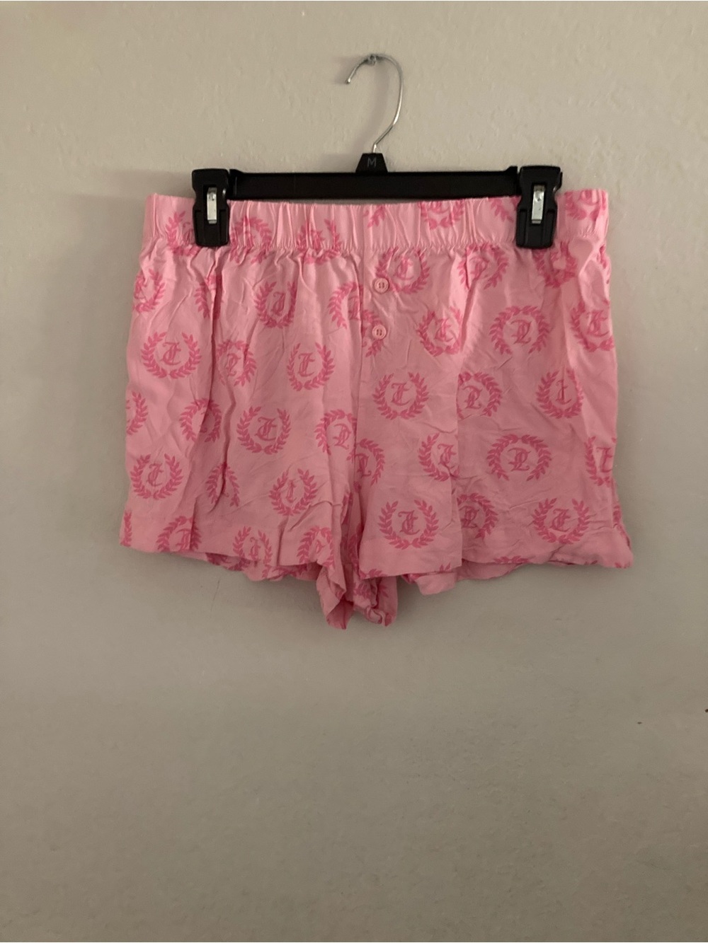 Juicy Couture Pink Crest Print Sleep Shorts